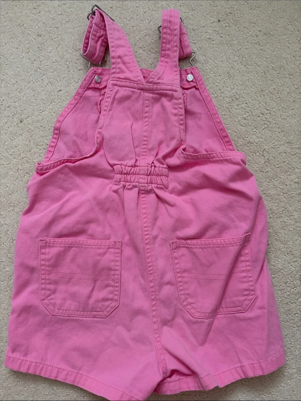 Northwest Blue Pink Short Overalls with Silver Hardware